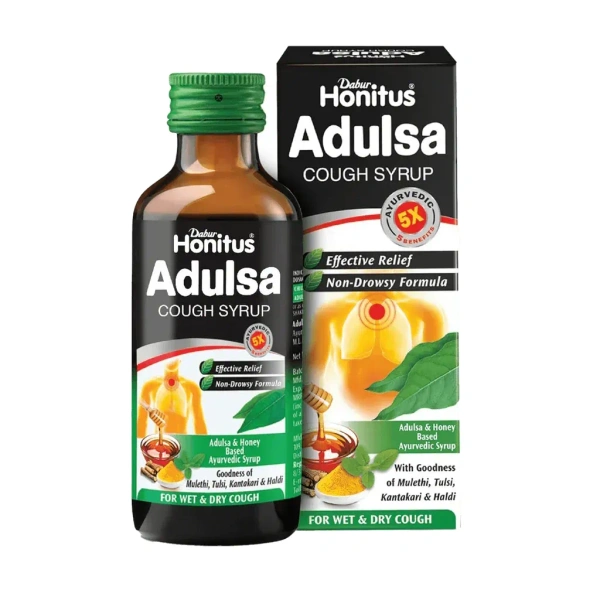 Honitus Adulsa Cough Syrup - Dabur