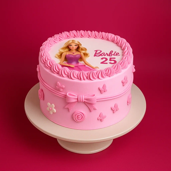 Pink Ribbon Butterfly Cake