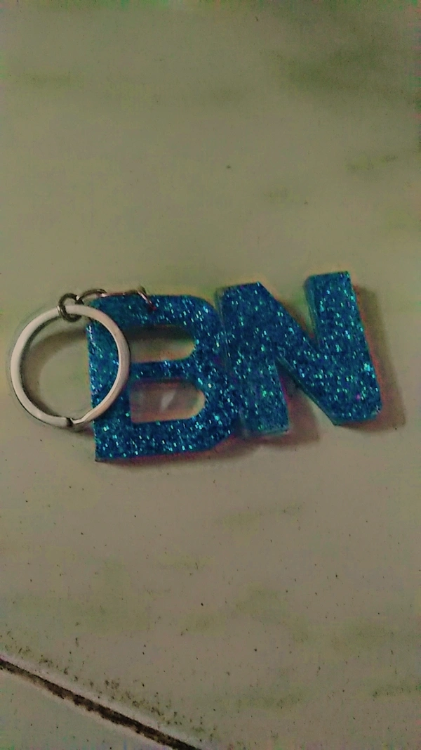 Resin Alphabet Keychain BN 