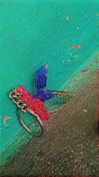 Resin Alphabet Keychain Letter K 