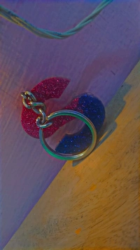 Resin Alphabet Keychain Letter S