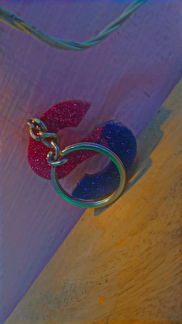 Resin Alphabet Keychain Letter S