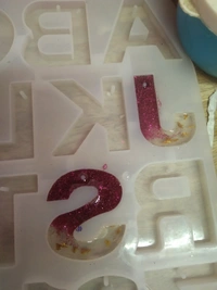 Resin Alphabet Keychain Letter JS