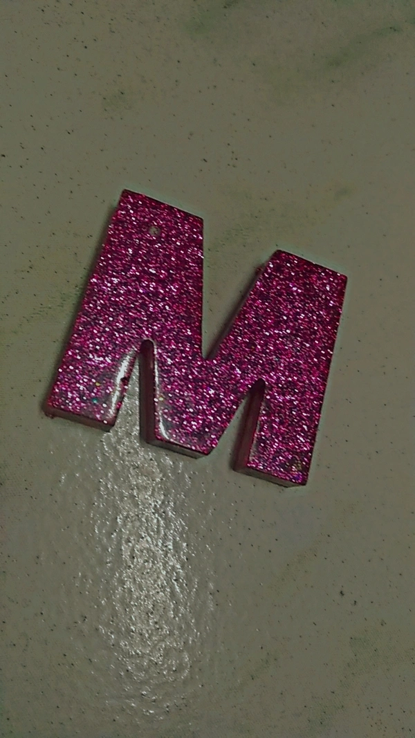 Resin Alphabet Keychain Letter M