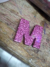 Resin Alphabet Keychain Letter M