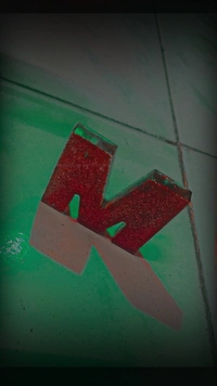 Resin Alphabet Keychain Letter M