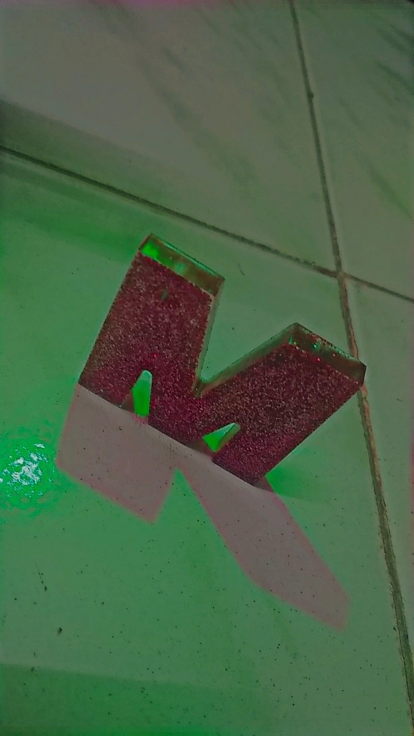 Resin Alphabet Keychain Letter M