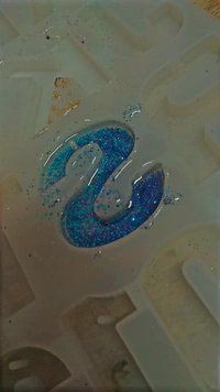 Resin Alphabet Keychain Letter S