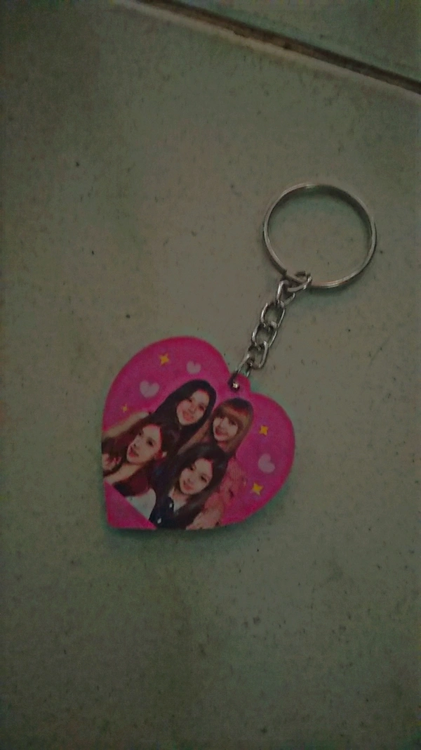 Wood Heart Shape Bts Keychain