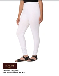 Premium White Churidar leggings  - White, Xl