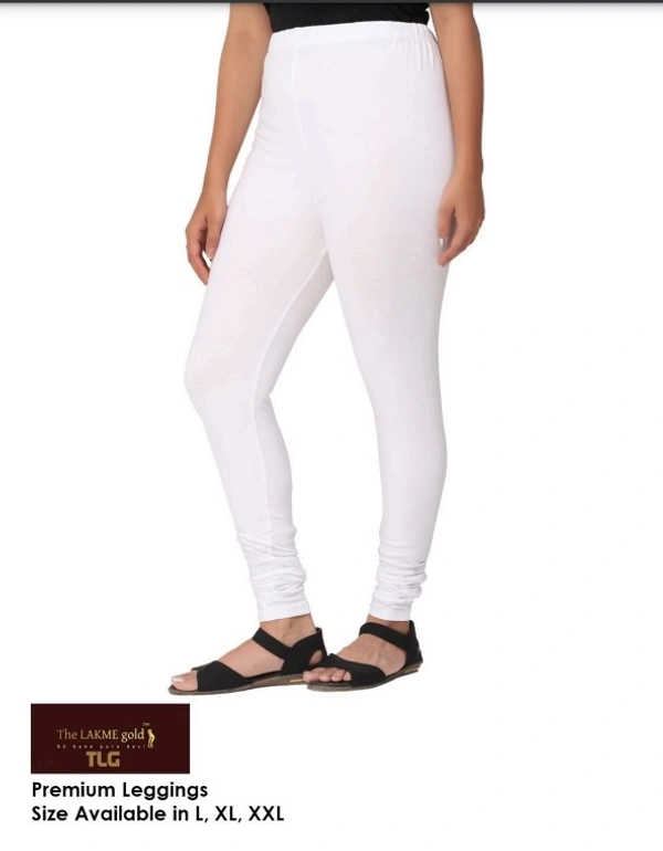 Premium White Churidar leggings  - White, Xl