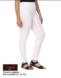 Premium White Churidar leggings  - White, Xl