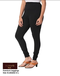 Premium Black Churidar leggings - Black, L