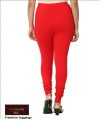 Premium Orange Churidar leggings - Red Orange, L