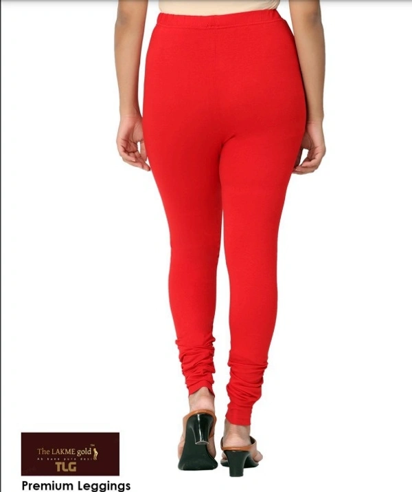 Premium Orange Churidar leggings - Red Orange, L