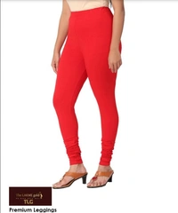 Premium Orange Churidar leggings - Red Orange, L