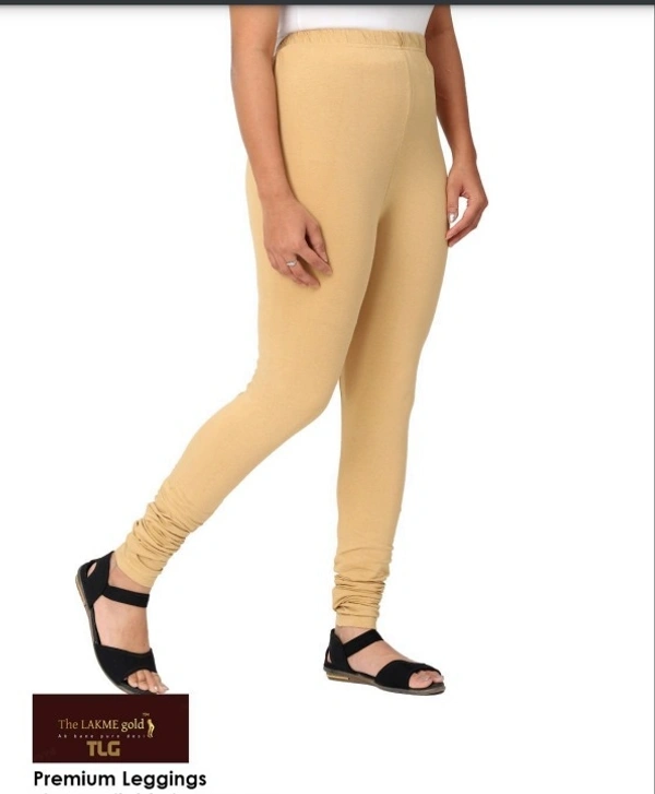 Premium Light Gold Churidar leggings - Tumbleweed, L