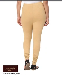 Premium Light Gold Churidar leggings - Tumbleweed, L