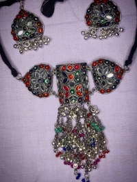 Necklace Set  Oxidised - With Earrings - Hurry up 
