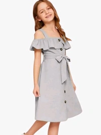 Off shoulder frock kids wear - 26, Nobel