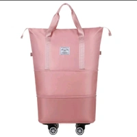 Foldable Travel Bag - Standard, Tickle Me Pink