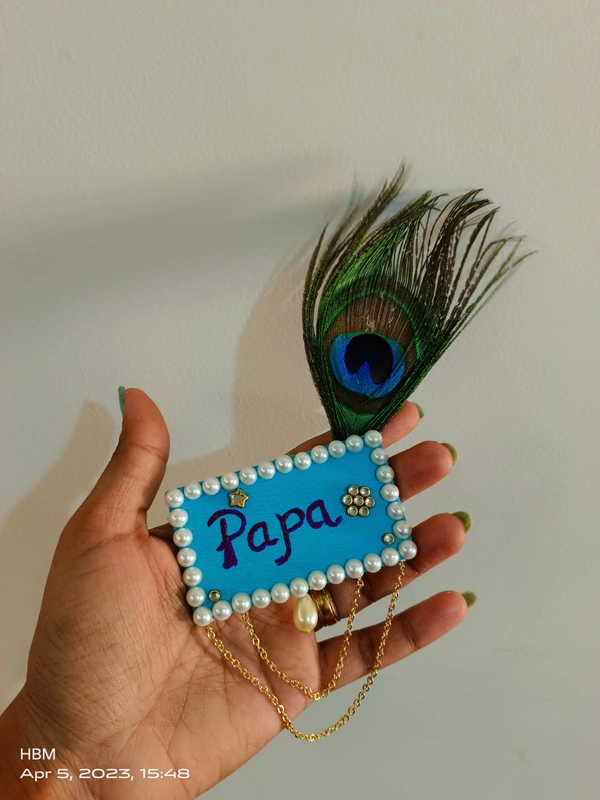Papa Brooch - Sky Blue, 1 Piece