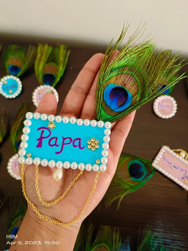 Papa Brooch - Sky Blue, 1 Piece