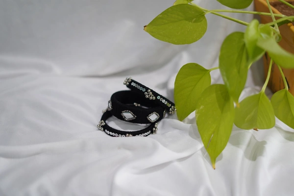 Shyamala - Sparkling Bangle set - 2.2, Black