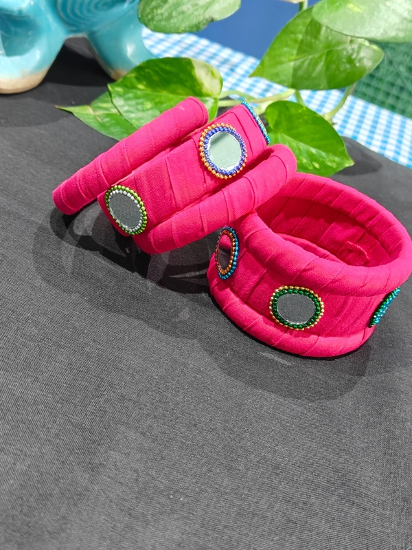 Sunflower Bangle Set of 6 - 2.4, Rani Pink/ Hot Pink