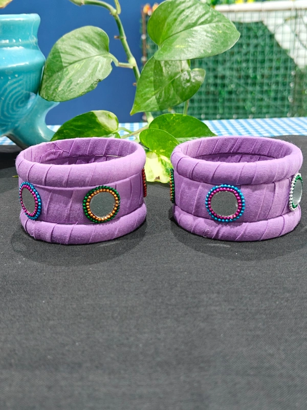 Sunflower Bangle Set of 6 - 2.2, Lavendar