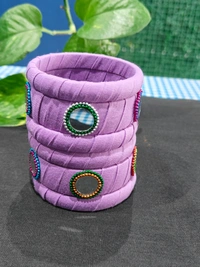 Sunflower Bangle Set of 6 - 2.2, Lavendar