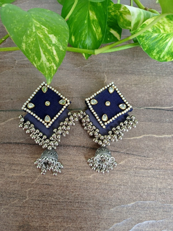 Anandi Earrings - Navy Blue