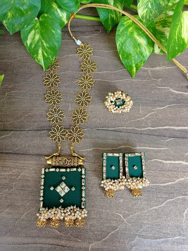 Navya Long Set - Bottle Green
