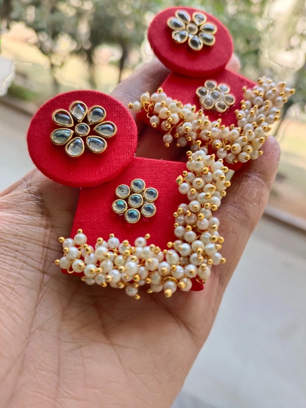 Mahek Earrings - Red