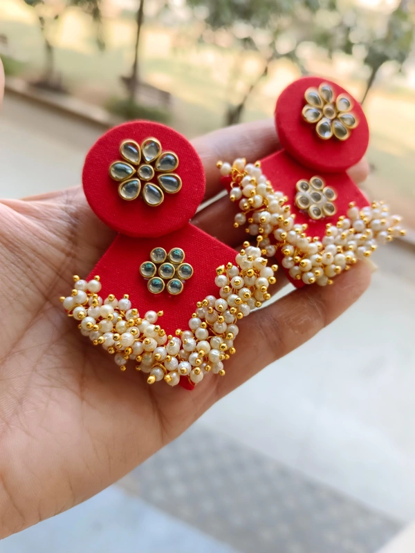 Mahek Earrings - Red