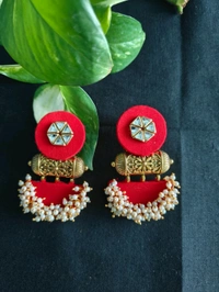 Aarya Earrings - Red
