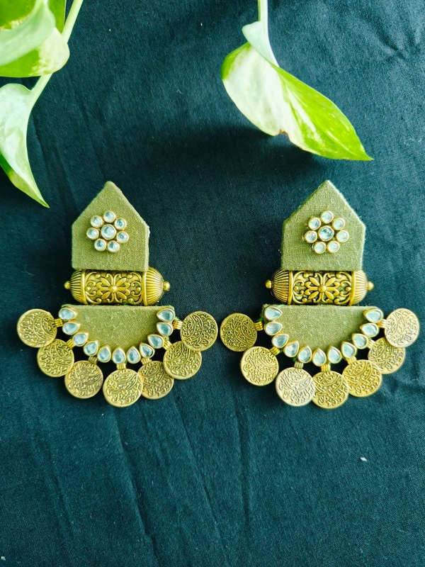 Mehendi Earrings - Mehendi Green