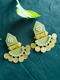Mehendi Earrings - Mehendi Green