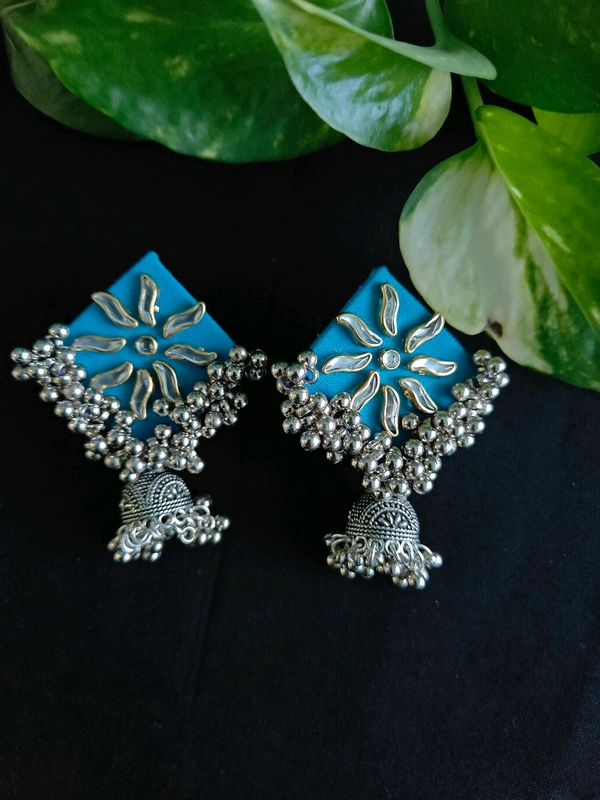 Kiran Earrings - Blue