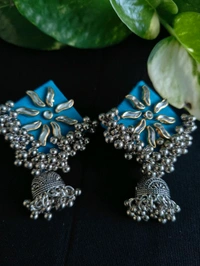 Kiran Earrings - Blue