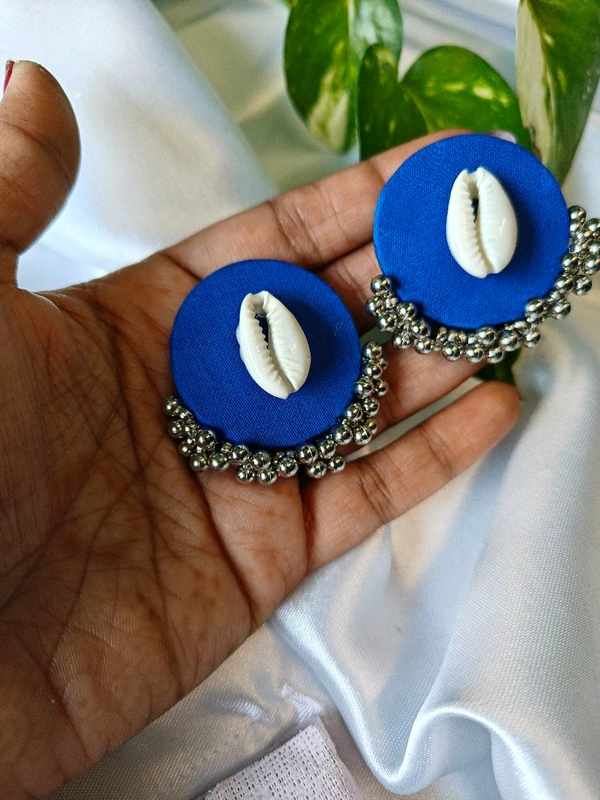 Ankita Shell Earrings  - Blue