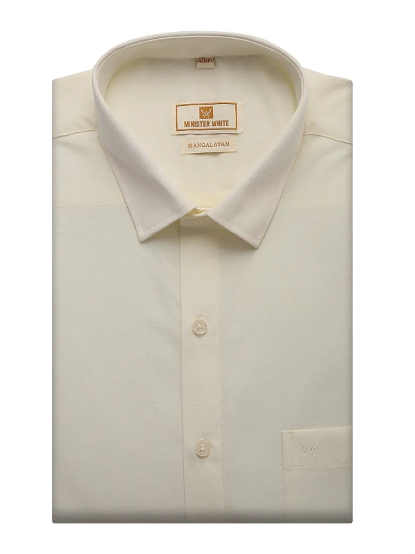 MINISTER WHITE SHIRT-GSR0003553 - 46, MANGALAYAM