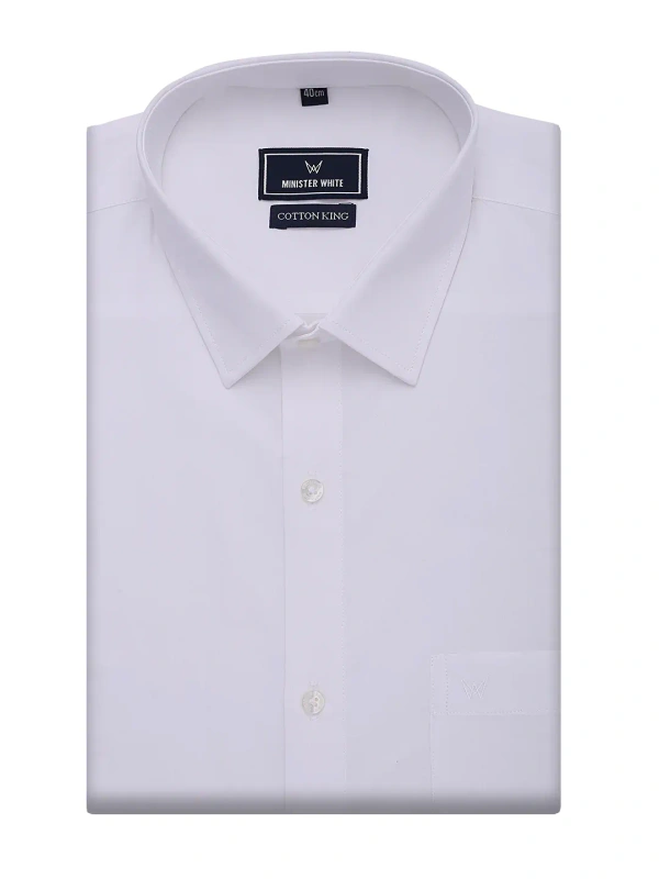 MINISTER WHITE SHIRT-GSR0003578 - 38, COTTON KING