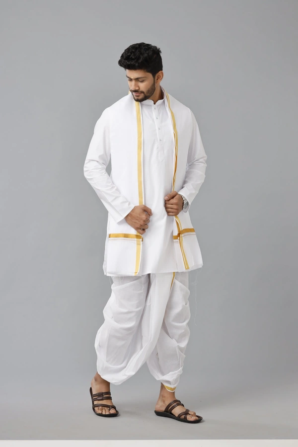 RamRaj Ready Made Panchaksham-GSR000204 - White, 38