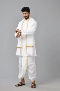RamRaj Ready Made Panchaksham-GSR000204 - White, 38