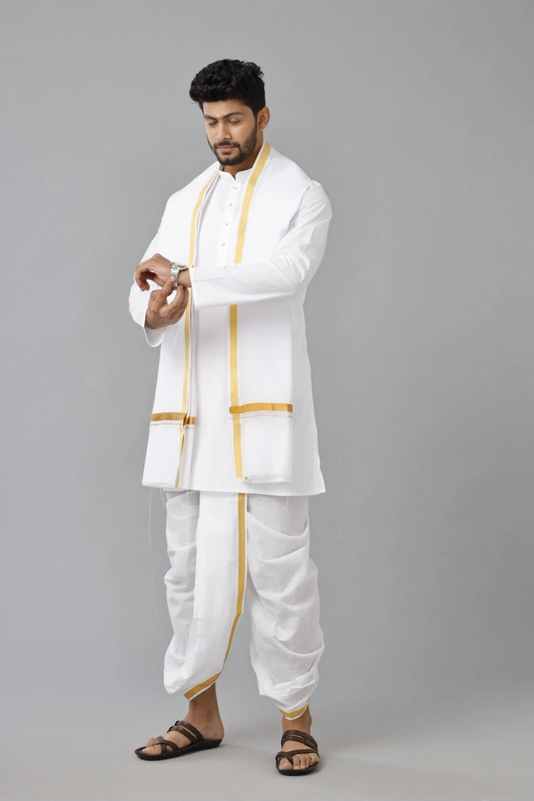 RamRaj Ready Made Panchaksham-GSR000204 - White, 38