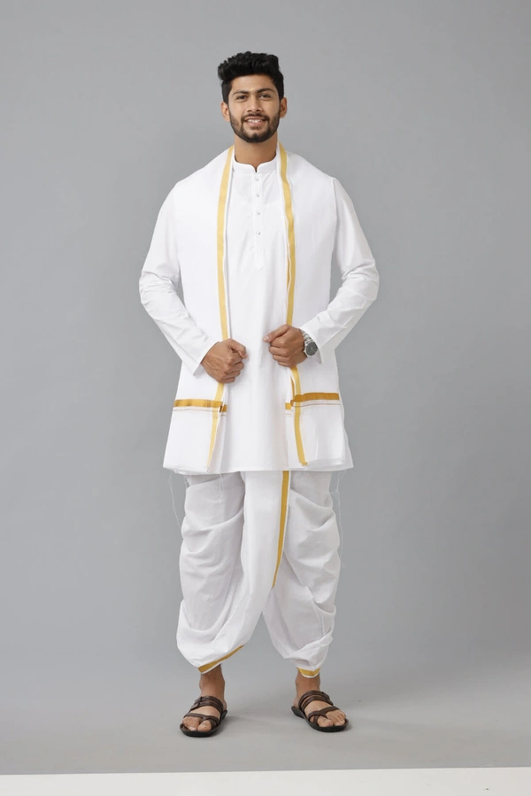 RamRaj Ready Made Panchaksham-GSR000204 - White, 38