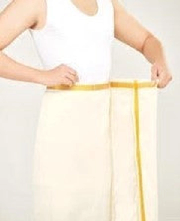 Minister White Shirt+Towel+Dhoti-GSR000227 - 40