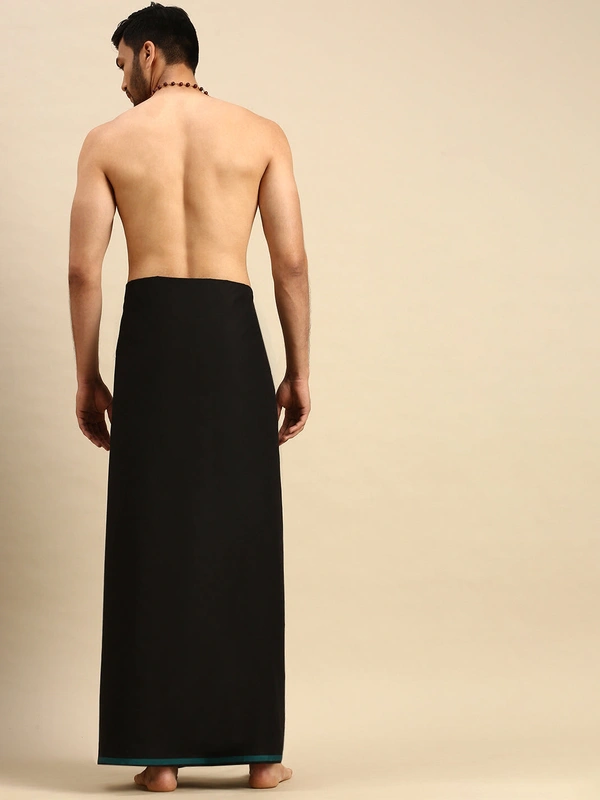 RamRaj Dhothi-GSR00047 - Black, 2 Metres