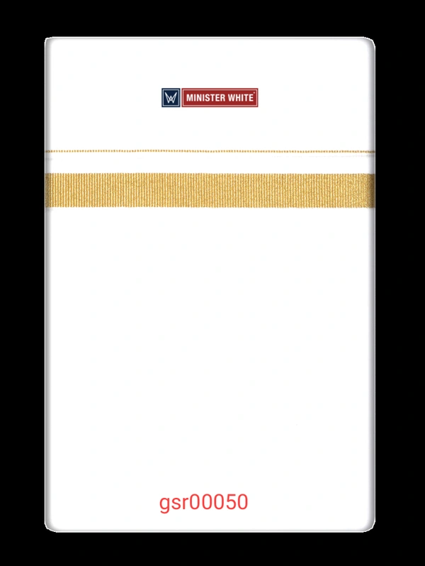 Minister White Dhothi-GSR00050 - White, 127*200cm
